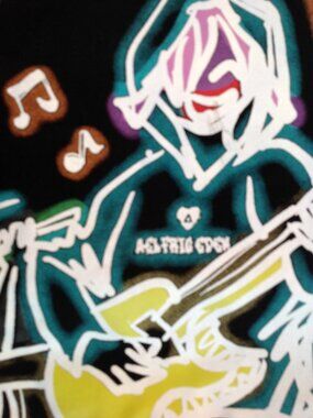 Elfrik Eden Black T-Shirt, Graphic T XL "..who else is happy to?"